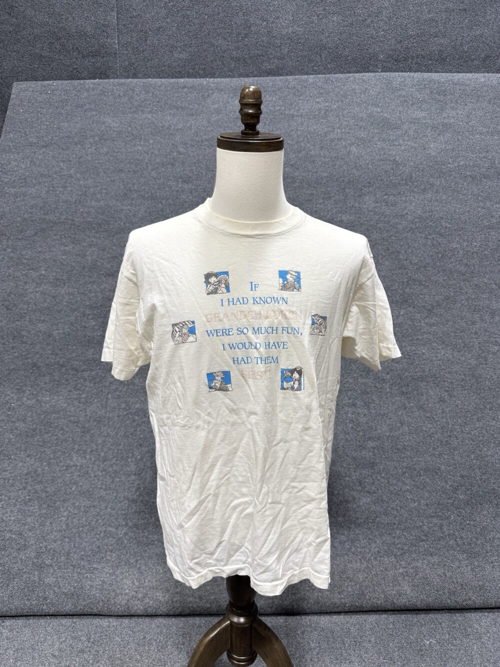 Vintage Fruit of the Loom Grandchildren Funny Graphic T Shirt Mens XL USA